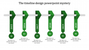 Editable Timeline Design PowerPoint Template-Green Color