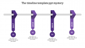 Incredible Timeline Design PowerPoint In Purple Color Model
