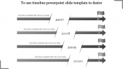 Simple Timeline PowerPoint Slide Template-Four Node
