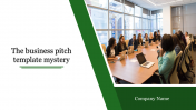 Elegant Business Pitch Template In Green Color Model
