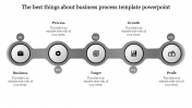 Amazing Business Process PowerPoint Slide With Grey Circles