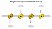 Our Predesigned Timeline Presentation Template-Yellow Color