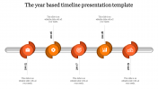 Get Timeline Presentation Template Slide Design-5 Node