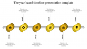 Editable Timeline Presentation Template-Yellow Color