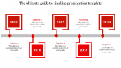 Get Timeline Presentation Template Slide In Red Color