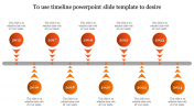 Our Predesigned PowerPoint Timeline Ideas-Orange Color