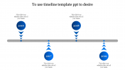 Creative PowerPoint Timeline Ideas In Blue Color Slide