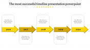 Arrow Design Timeline Presentation PowerPoint
