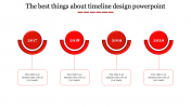 Attractive Timeline Presentation Template In Red Color