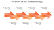 Amazing Timeline Slide Template In Orange Color Design