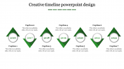 Incredible Timeline PowerPoint Slide Template In Green Color