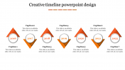 Innovative Timeline PowerPoint Slide Template Orange Color
