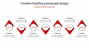 Best Timeline PowerPoint Slide Template In Red Color