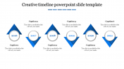 Effective Timeline PowerPoint Slide Template In Blue Color