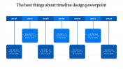 Innovative Timeline Design PowerPoint In Blue Color Slide