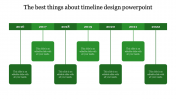 Best Timeline Design PowerPoint In Green Color Slide