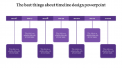 Effective Timeline Design PowerPoint In Purple Color