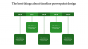Our Predesigned Timeline Design PowerPoint In Green Color