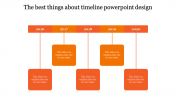Stunning Timeline Design PowerPoint In Orange Color Slide