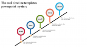Multicolor Cool Timeline Template PowerPoint Slide