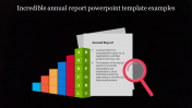 A One Noded Annual Report PowerPoint Template Presentation