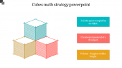 Cube Math Strategy PowerPoint PPT Template with Cube Designs