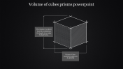 Attractive Volume Of Cubes Prisms PowerPoint Template