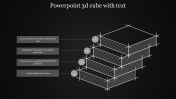 Dark Theme PowerPoint 3D Cube With Text Slide Template