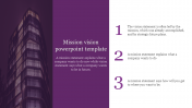 A three noded mission vision powerpoint template