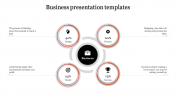 A four noded business presentation templates