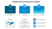 Amazing Dashboard PowerPoint Template with Three Nodes