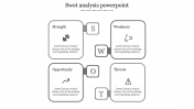 Attractive SWOT Analysis PowerPoint In Grey Color Slide