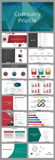 Awesome Company Profile Slide Templates  - 16 slides pack