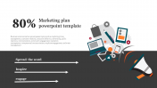 A One Noded Marketing Plan PowerPoint Template Presentation