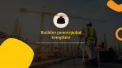 Attractive Builder PowerPoint Template With Dark Theme