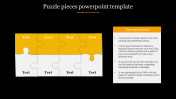 Puzzle Pieces PowerPoint Template with Dark Background