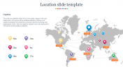 Download glittering Location Slide Template With Map