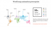 World Map Animation PowerPoint Template & Google Slides
