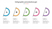 Awesome Infographic Presentation PPT with Five Nodes Slides