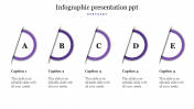 Use Infographic Presentation PPT In Purple Color Slide