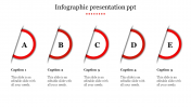 Innovative Infographic Presentation PPT In Red Color Slide