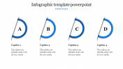 Attractive Infographic Template PowerPoint In Blue Color