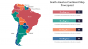 Sweet South America Continent Map PowerPoint Slides