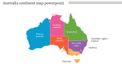 Australia Continent Map PowerPoint and Google Slides