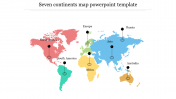 Seven Continents Map PowerPoint Templates & Google Slides