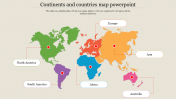 Continents and Countries Map PowerPoint Presentation