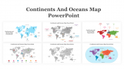 Continents and Oceans Map PPT and Google Slides Themes