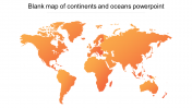 Blank Map of Continents and Oceans PowerPoint