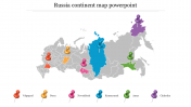 Russia continent map PowerPoint presentation Slide PPT