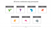 All Seven Continents Map PowerPoint Slides
